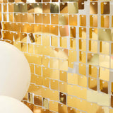 10sq.ft Shiny Gold Square Sequin Shimmer Wall Party Photo Backdrop