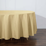 108" Champagne Polyester Round Tablecloth