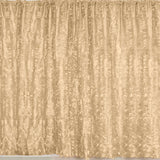 8ftx8ft Champagne 3D Leaf Petal Taffeta Fabric Event Curtain Drapery, Photo Backdrop Panel
