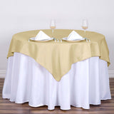 54"x54" Champagne Square Polyester Table Overlay