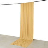 Champagne 4-Way Stretch Spandex Photography Backdrop Curtain with Rod Pockets, Drapery Panel 