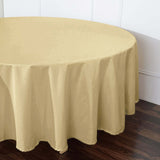 108" Champagne Polyester Round Tablecloth