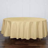 108" Champagne Polyester Round Tablecloth