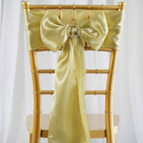 5 pack | 6 inch x 106 inch Champagne Satin Chair Sash