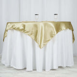 60"x 60" Square Satin Tablecloth Overlay