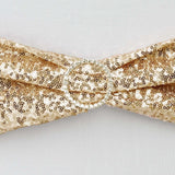 5 pack | 6x15 Champagne Sequin Spandex Chair Sash