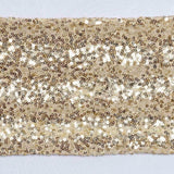 5 pack | 6x15 Champagne Sequin Spandex Chair Sash