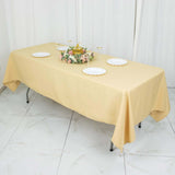 60"x102" Champagne Premium Polyester Rectangular Tablecloth - 220GSM