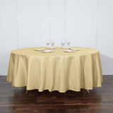 108" Champagne Polyester Round Tablecloth