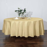 108" Champagne Polyester Round Tablecloth