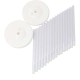 2 Pack White Balloon Column Stand Kit, 8ft Balloon Towers