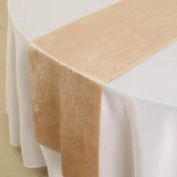 12" x 108" | Champagne | Premium Velvet Table Runner