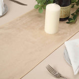 12" x 108" | Champagne | Premium Velvet Table Runner