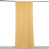 Champagne 4-Way Stretch Spandex Photography Backdrop Curtain with Rod Pockets, Drapery Panel