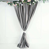 8ft Charcoal Gray Premium Velvet Backdrop Stand Curtain Panel, Drape