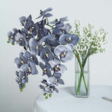 2 Stems | 40inch Tall Charcoal Gray Artificial Silk Orchid Flower Bouquets