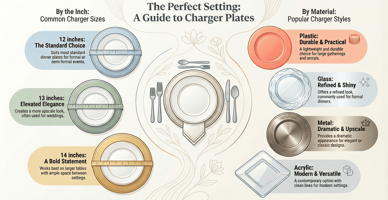 Charger Plates Sizes and Materials