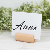 10 Pack | 2inch Natural Rustic Style Cylindrical Wooden Place Card Holders