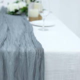 10ft Dusty Blue Gauze Cheesecloth Table Runner, Wedding Arch Arbor Fabric Decor