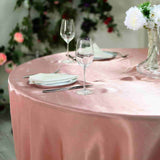 108" Dusty Rose Satin Round Tablecloth