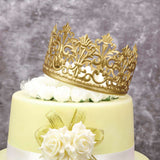 2inch Matte Gold Metal Princess Crown Cake Topper, Wedding Cake Decor