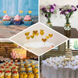 24 Pack | Gold Glitter Heart Shaped Cupcake Toppers, Party Cake Picks