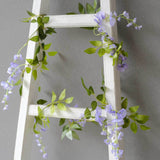 2 Pack 6ft Lavender Lilac Artificial Wisteria Flower Garland Hanging Vines