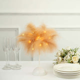 15inch LED Natural Feather Table Lamp Wedding Centerpiece