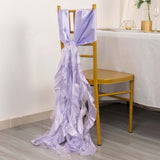 5 Pack Lavender Lilac Curly Willow Chiffon Satin Chair Sashes