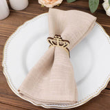 10 Pack Natural Wooden Princess Crown Farmhouse Napkin Holders, 3inch Boho Rustic Napkin Rings