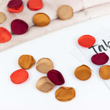 400 Pack | Matte Terracotta Mix Life-Like Flower Petals, Silk Rose Petal Round Table Confetti