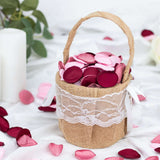 400 Pack | Matte Dusty Rose Mix Life-Like Flower Petals, Silk Rose Petal Round Table Confetti