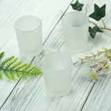 12 Pack | 2.5inch Frosted Glass Votive Candle Holder Set Tealight Holders