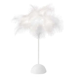 White Feather 15 Inch Cordless Battery Operated Desk Light Table Lamp Centerpiece#whtbkgd