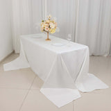 90x156inch White Rectangle Chambury Casa 100% Cotton Tablecloth