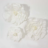 2 Pack | 24inch Large White Real Touch Artificial Foam DIY Craft Roses