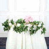 6ft | White Artificial Silk Peony/Foliage Hanging Flower Garland Vine