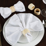 4 Pack | Eco Friendly Natural Wooden Napkin Holder Rings, Disposable