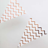 7.5ft | Rose Gold Chevron Print Triangle Pennant Flag Party Banner#whtbkgd