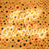 32Inch Happy Birthday Neon Light Sign, LED Reusable Wall Décor Lights With 5ft Hanging Chain