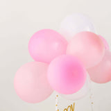 11 Pcs | Balloon Garland Cloud Cake Topper, Mini Cake Decorations - Blush, Pink & White