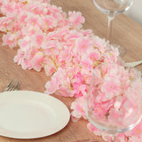 5 Pack Pink Artificial Cherry Blossom Floral Garland, 6ft Silk Flower Hanging Vines