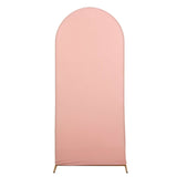 6ft Matte Dusty Rose Spandex Fitted Chiara Backdrop Stand Cover For Round Top Wedding Arch