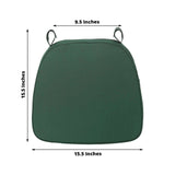 2inch Thick Hunter Emerald Green Chiavari Chair Pad, Memory Foam Seat Cushion With Ties