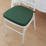 2inch Thick Hunter Emerald Green Chiavari Chair Pad, Memory Foam Seat Cushion With Ties