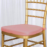 2inch Thick Dusty Rose Chiavari Chair Pad, Memory Foam Seat Cushion With Ties and Removable Cover