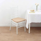 2inch Thick Nude Chiavari Chair Pad, Memory Foam Seat Cushion With Ties