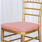 2inch Thick Dusty Rose Chiavari Chair Pad, Memory Foam Seat Cushion With Ties and Removable Cover