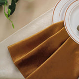 5 Pack | Gold Premium Sheen Finish Velvet Cloth Dinner Napkins