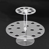 2 Tier 24-Slot Clear Acrylic Waffle Cone Holder Food Display Stand